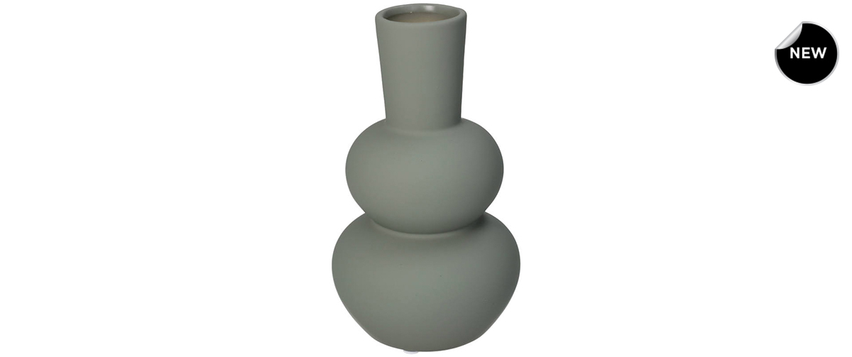 XET-9169 Vase Fine Earthenware Grey 10.7x10.7x19.7cm NEW.jpg_1